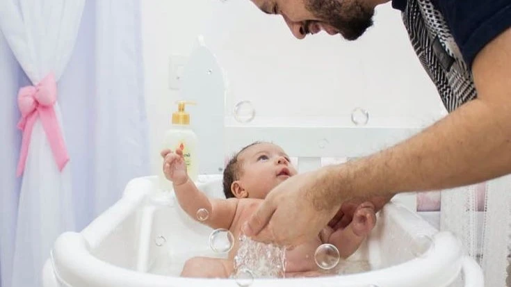 bath time with dad