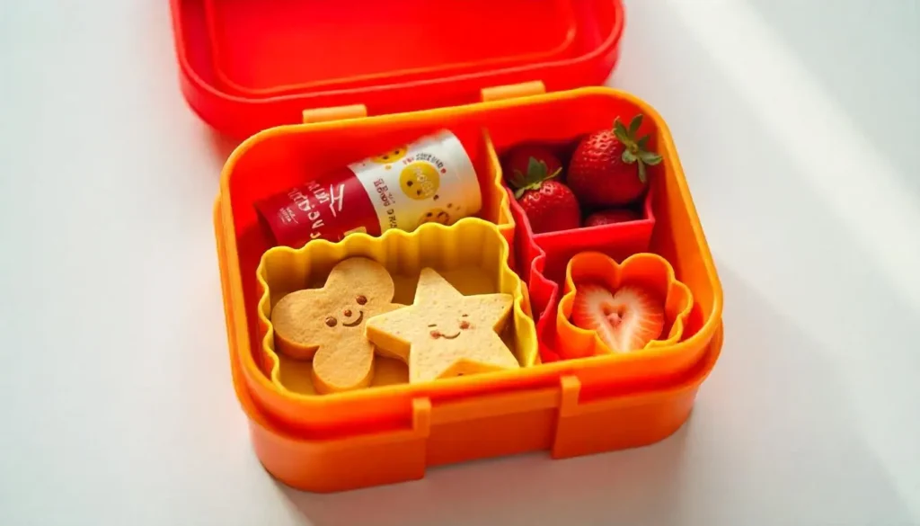 5. Mini Pancakes, Yogurt Tube & Strawberries
