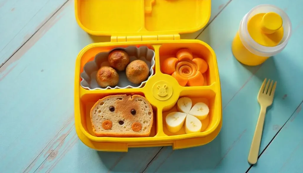9. Chicken Meatballs, Mashed Sweet Potato & Apple Slices